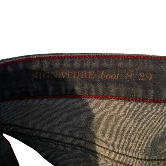 Talbots Women Signature Boot Cut Jean Size 8 Western Cowgirl Rodeo Charcoal - Picture 4 of 7